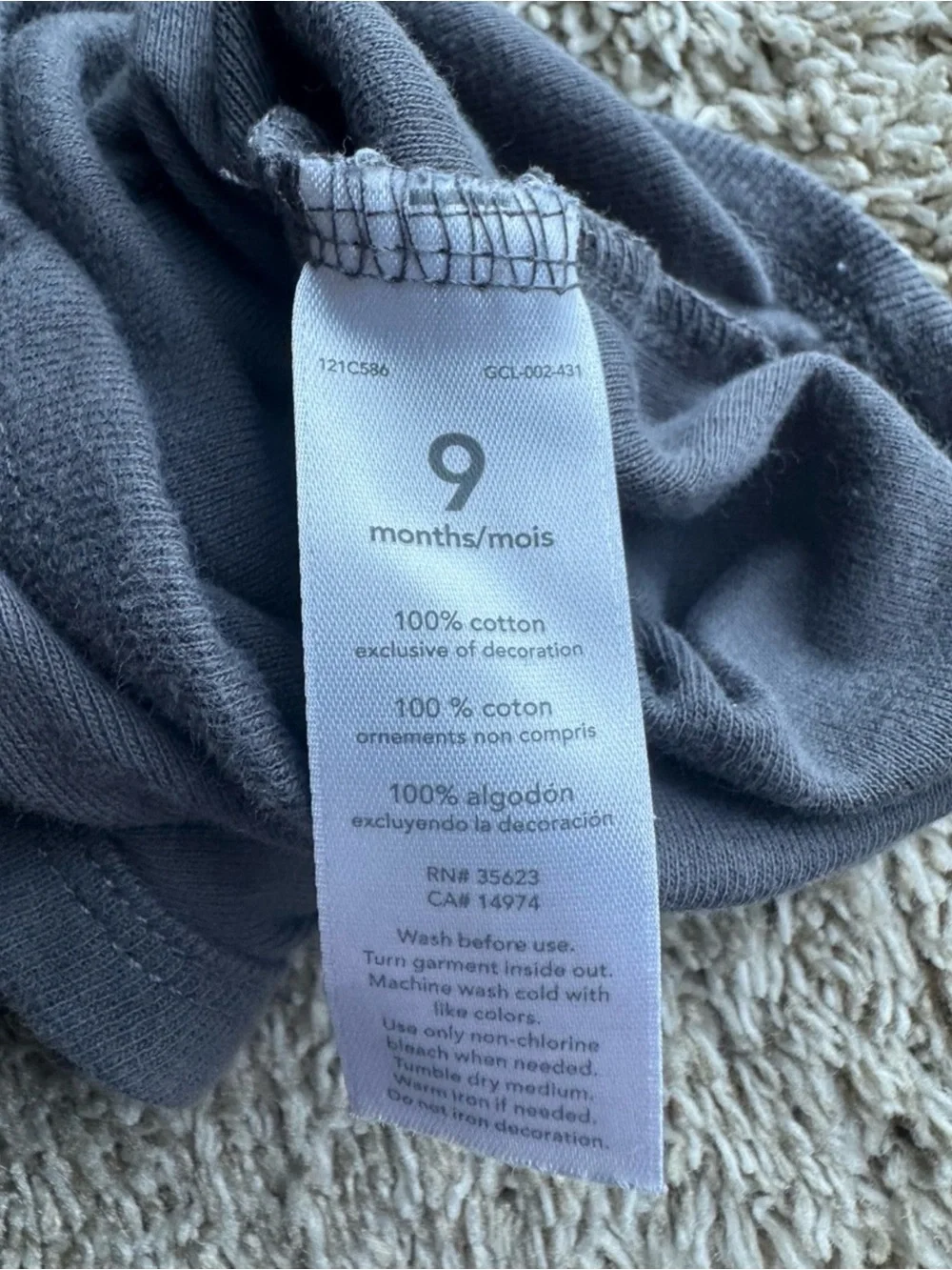 Carter’s Baby Boys 9 Months Mommy’s Hunk Gray Short Sleeve Bodysuit